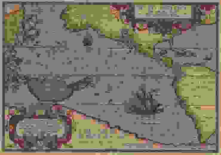 最新太平洋圖　 1589 荷蘭 亞伯拉罕·奧特柳斯 高 56.9 公分 |寬 47.1 公分 國立臺灣歷史博物館 2009.011.0460