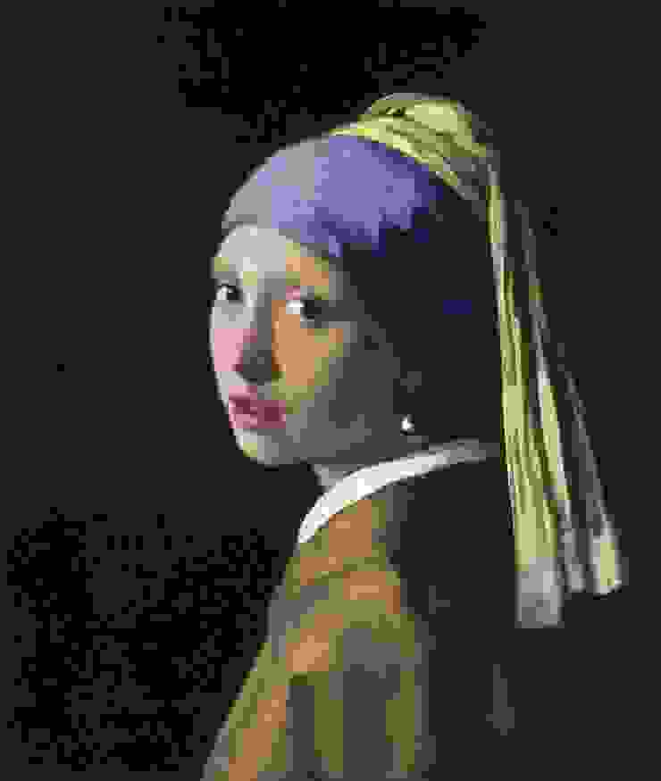 圖三：1665, Girl with a Pearl Earring, 44.5 x 39 cm, Mauritshuis