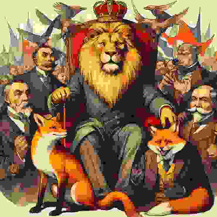 獨裁是獅子、貪婪是狐狸