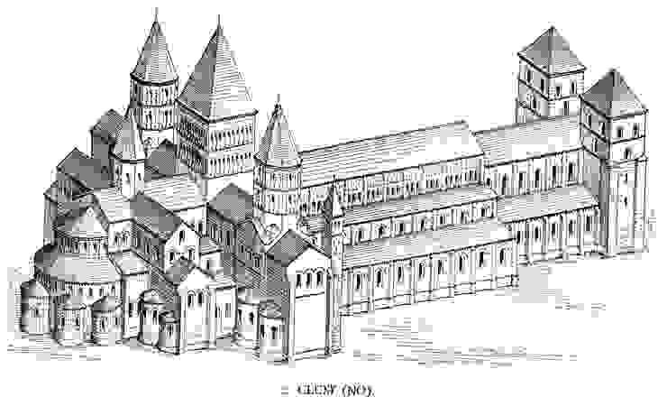 重構的克呂尼修道院原貌，克呂尼改革的起點