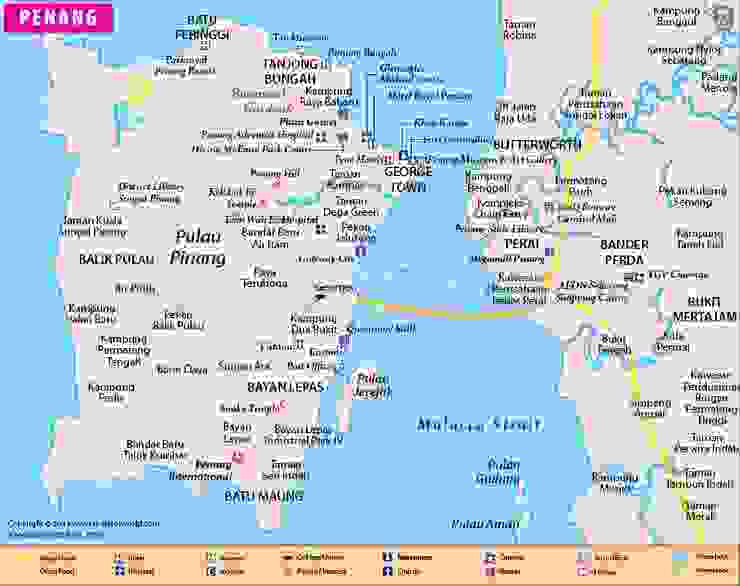 檳城與馬來西亞本島相隔一個檳威海峽