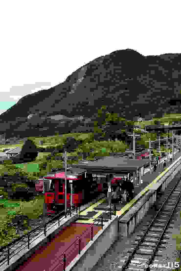 立野站的月台除了可讓列車交會折返，還可以直通南阿蘇鐵道