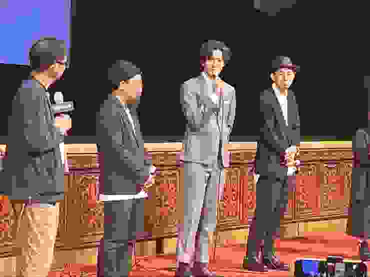 山下敦弘（左二起）、岡田將生、宮藤官九郎出席「台北電影節」。（圖／宋思彤 攝）