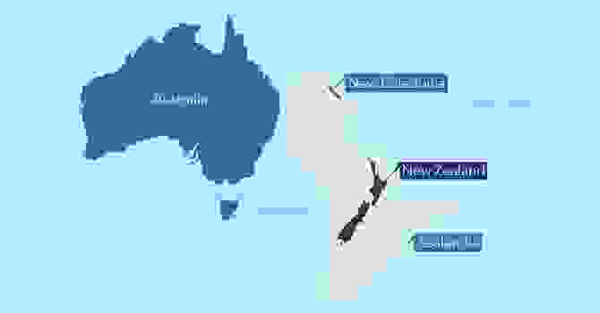 西蘭大陸與澳洲大陸比較（感謝Amazing Maps提供）