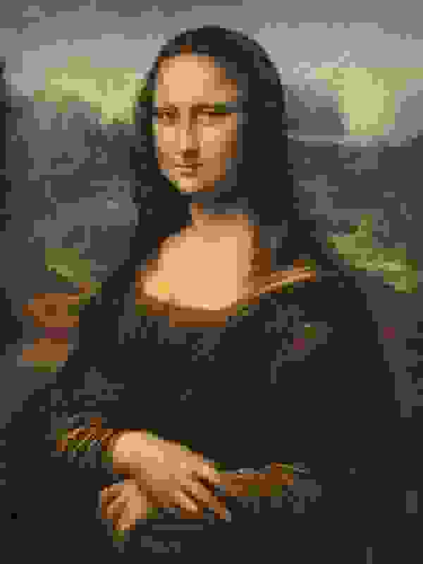 達文西繪製的蒙娜麗莎，現存於羅浮宮