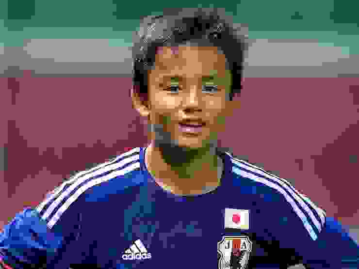 15歲的久保建英。圖片來源：日本足球聯賽官網（Jリーグ公式サイト）