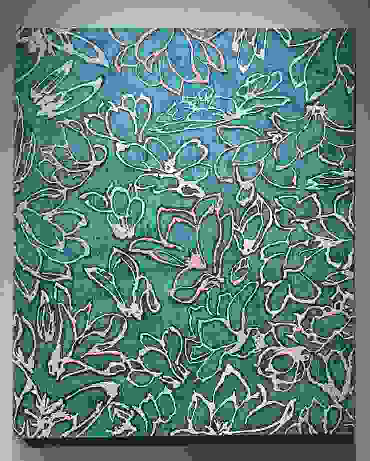 薛松，被譽為中國波普藝術（Pop Art）最重要的藝術家之一，也是「新海派」藝術家代表人物。這幅是「法自然系列 白玉蘭」，很美。