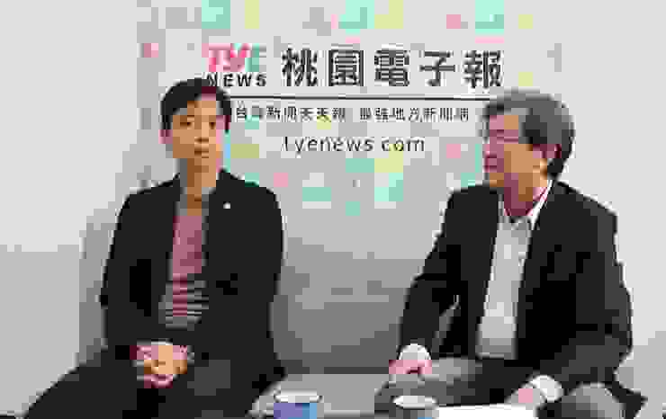 牛煦庭(左)分享投入立委選戰的機緣。圖：劉康彣攝