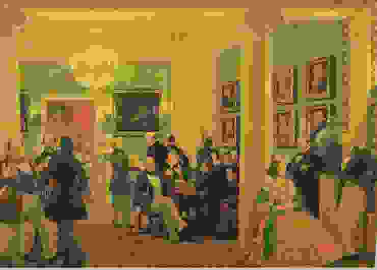 清談或許更接近沙龍的情境（B.Kustodiev “In Moscow living room”）【圖片來源：維基百科】