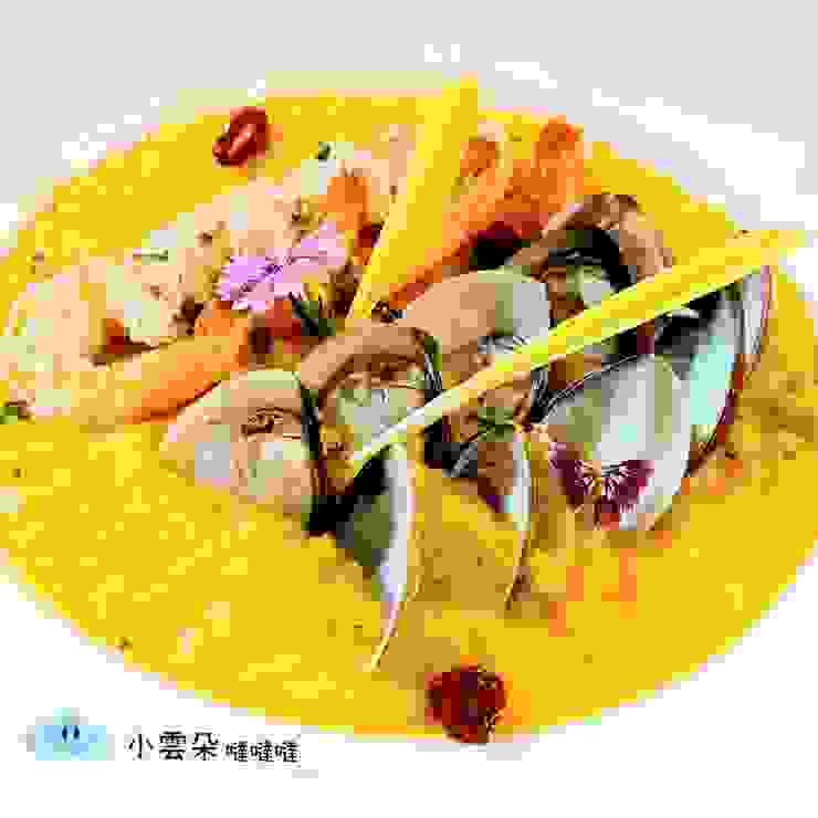 香煎鮮蝦.蛤蜊南瓜奶油起司燉飯