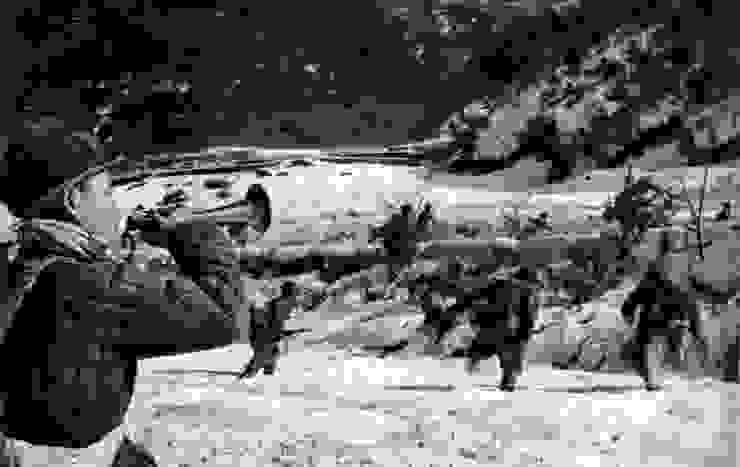 韓戰中橫成戰役隨著號角的聲音衝上山的中國軍隊〈韓戰檔案照片〉