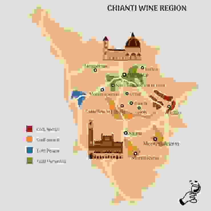 Chianti Wine Map
