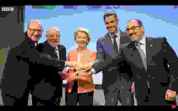 左二為巴西總統魯拉；中間女士為歐盟委員會主席馮德萊恩