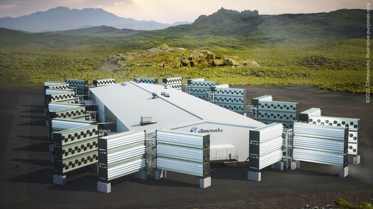 瑞士公司Climeworks於冰島的碳移除廠示意圖 (圖片來源: Climeworks)