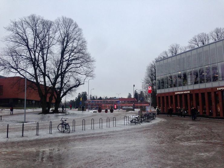芬蘭冬天濕滑的地面常造成滑倒的意外傷害。