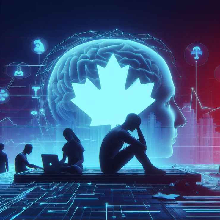 加拿大新移民，往往會面對心理健康的考驗。（由 Bing AI 生成）
