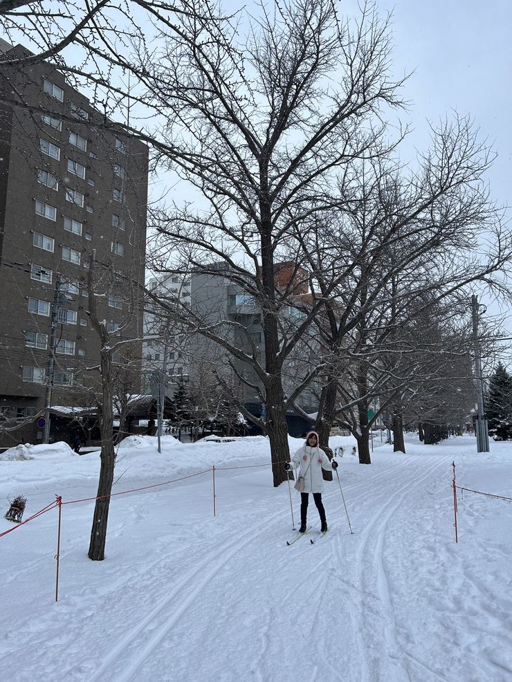 札幌中島公園免費租借雪具走雪