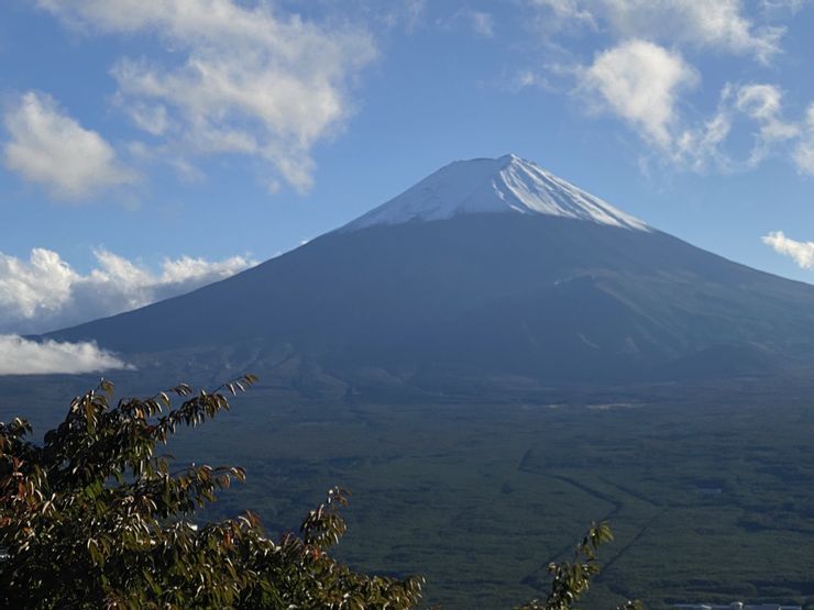 終於等到富士山完全露臉