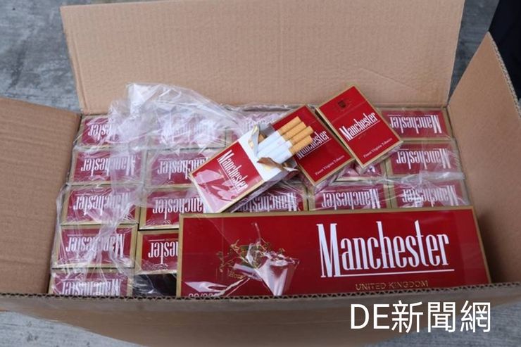 基隆關查獲自柬埔寨走私進口香菸，全數予以查扣。(照片由基隆關提供)