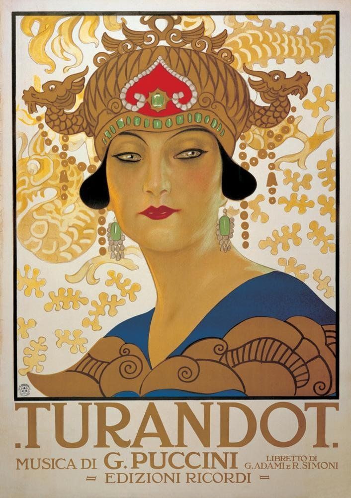 杜蘭朵公主。圖片來源： Wiki Commons, "Poster Turandot.jpg"