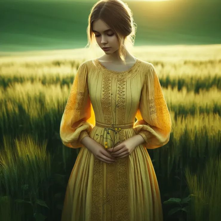 Jane's yellow dress was a silent witness to the unfolding chapters of her life, a dear friend that knew her heart without the need for words. 
