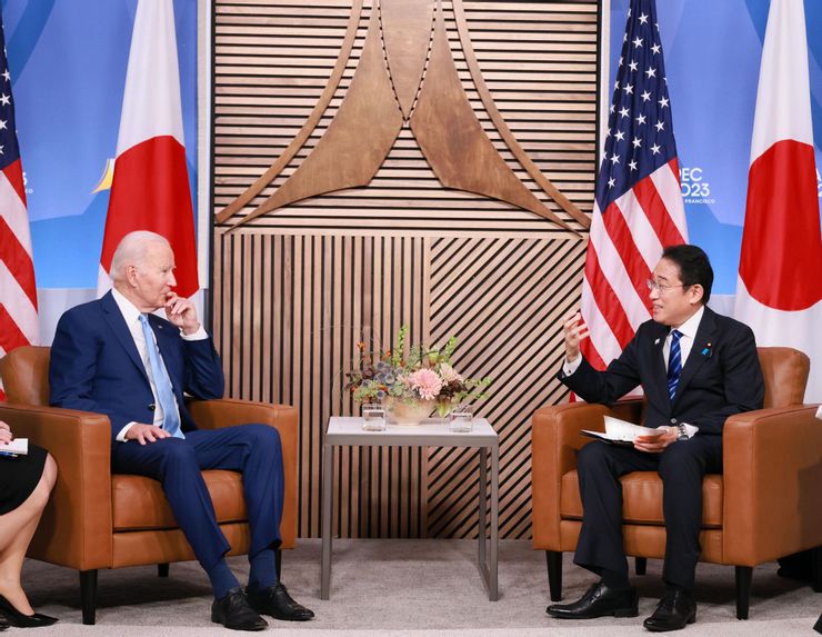 2023年11月APEC峰會時的岸拜會(照片來源:日本首相官邸臉書)