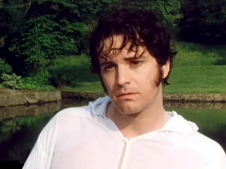 Colin Firth飾演Mr. Darcy的濕身鏡頭當年風靡全球，雖然原著小說並沒有這個橋段