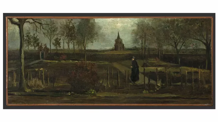 格羅寧格博物館典藏的畫作：梵谷(Van Gogh)的《春日花園(Spring Garden)》，圖片取自Gröninger Museum