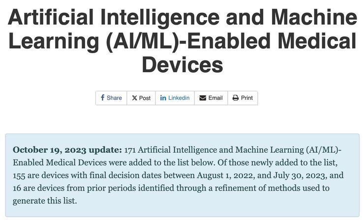 圖片來源：USA FDA USA FDA AI/ML Enabled Medical Device