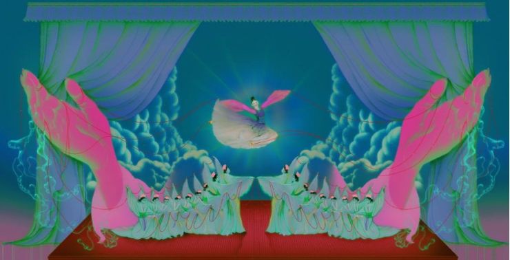 ▲圖源:美國《纽約客》雜誌的漫畫將神韻演出諷刺是李洪志的牽線木偶