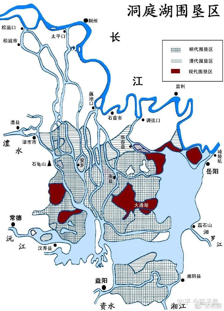 歷代的洞庭湖圍墾區