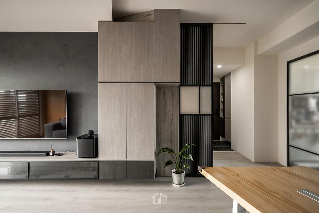 跳出單調,撞出風格:視覺創意的跳色與撞色 矩設計|客廳