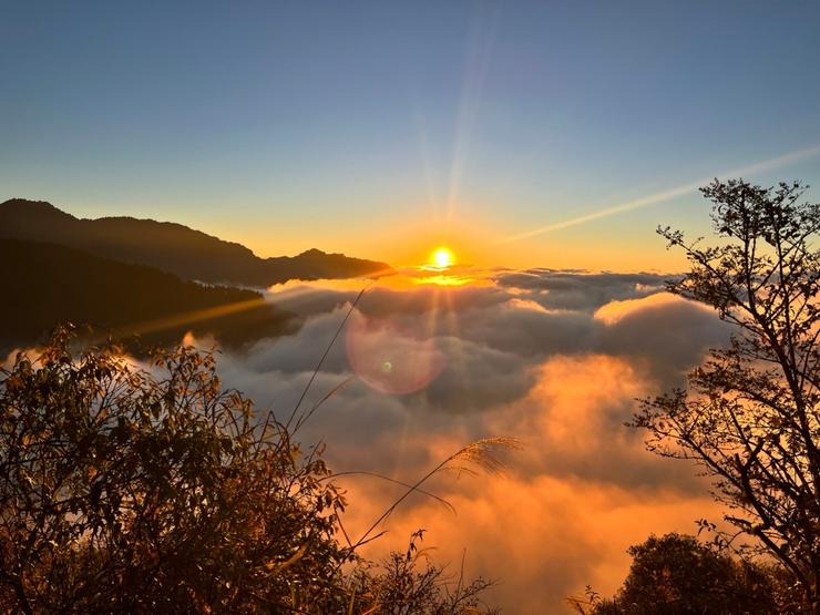 絕美的日落，給這次的玉山西峰之旅畫上完美的符號