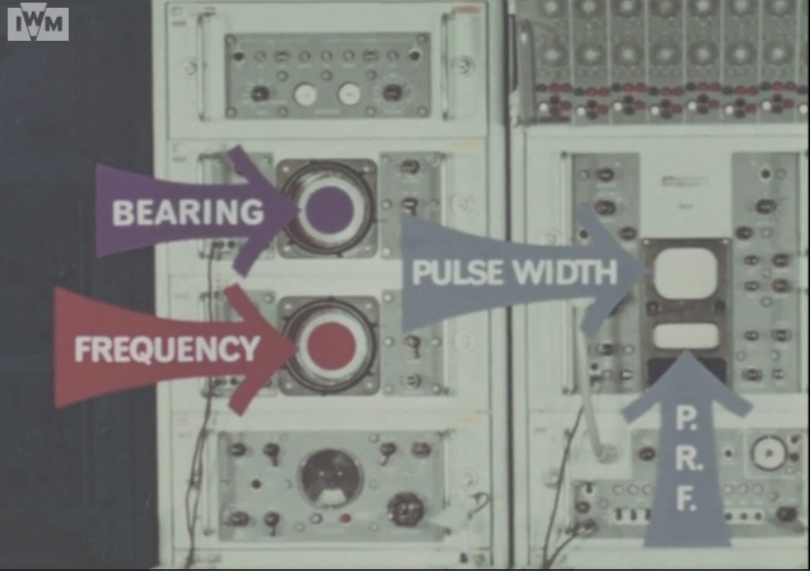12M型巡防艦的電子支援設備,可以顯示訊號來向、頻率、脈波寬與脈波來復頻率。