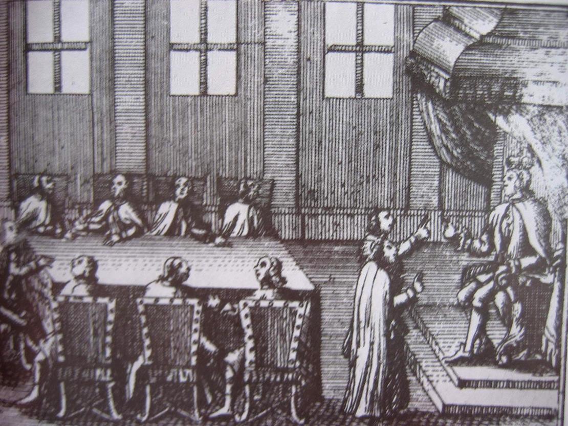 奧古斯都二世時期,聯邦瑟姆開會時的座位排列。奧古斯都二世時期是自由否決權濫用最為嚴重的時期