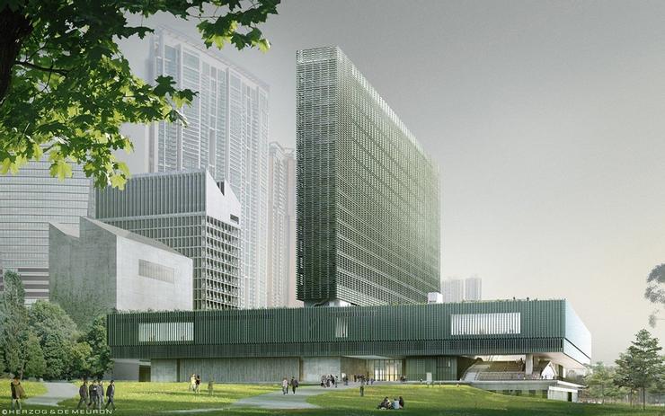 圖1 西九M+大樓設計圖。來源:西九網站https://www.westkowloon.hk/tc/mplus/m-building