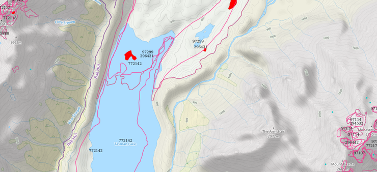 圖8 塔斯曼冰川的三次量度數據
