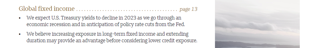 ＂我們相信增加長債的部位能提供更好的收益＂－富國銀行２０２３展望