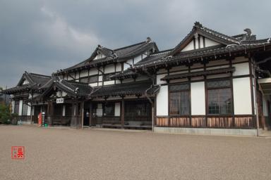 建築小小說 大社驛 通往結緣的那條月台 方格子